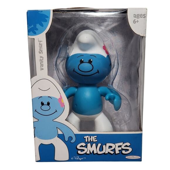 Jakks Pacific The Smurfs Vanity Smurf 6.5" Vinyl Figure 2009 Open Box - Picture 1 of 8